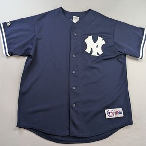 Jorge Posada #20 Yankees Away Navy Majestic Jersey Size XL Rare Authentic